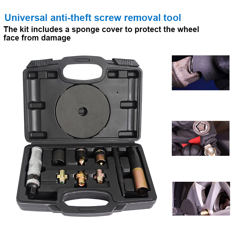 Auto Tool and Universal Locking Wheel Nut Removal Master Kit