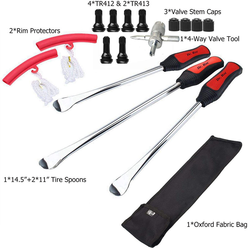 14.5 inch Steel Tire Spoons Tool Set Motorcycle Tire Removal Sets Repair Kit With Changing Lever Tools Rim Protector