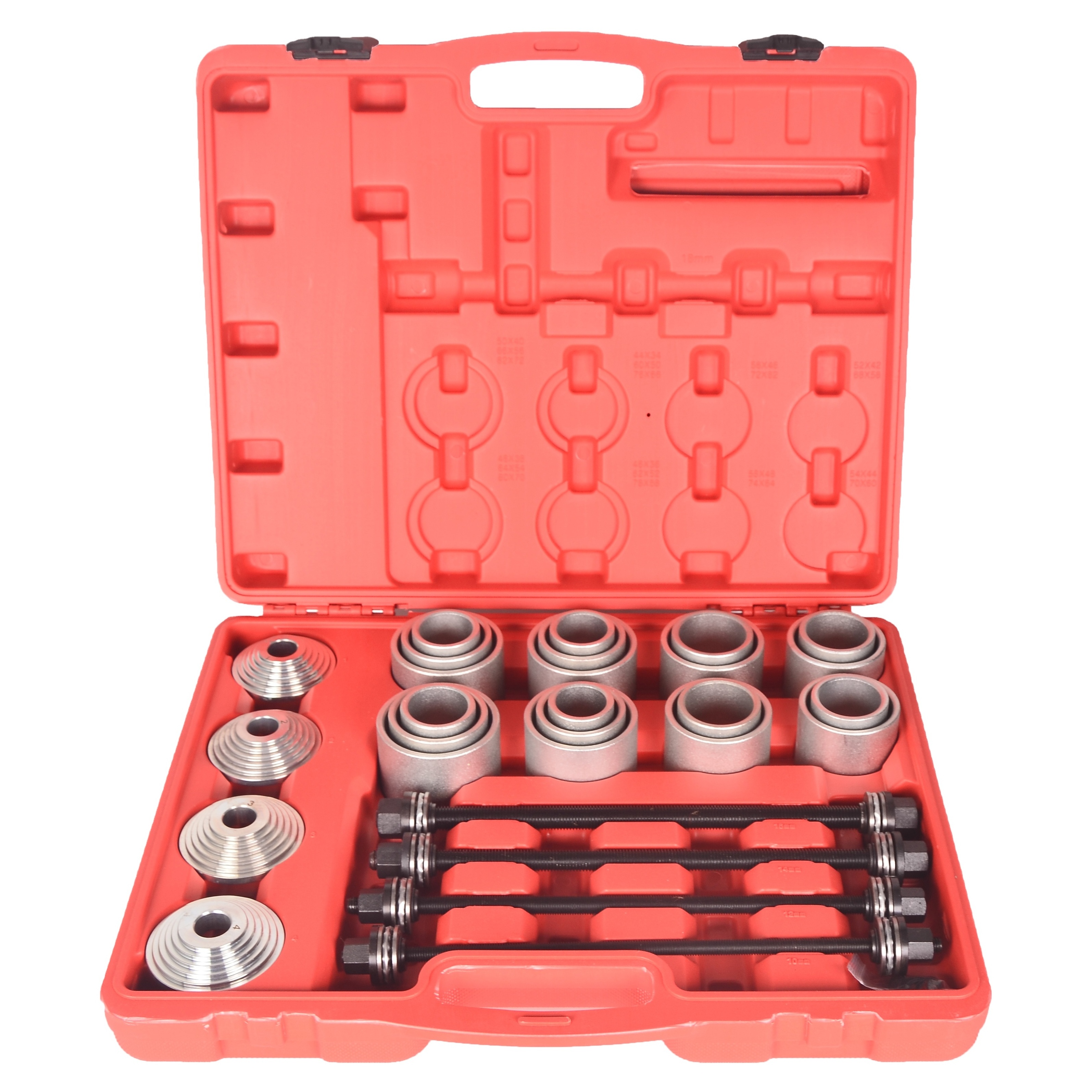 28PCS Master Press & Pull Sleeve Kit Remove Bearings Bushes Seals Garage Tools