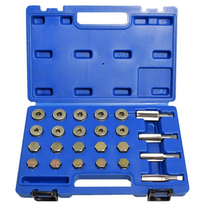 Oil Pan Thread Repair Kit, 64Pcs Oil Pan Thread Repair Kit Sump Gearbox Drain Plug Tool Set M13 M15 M17 M20