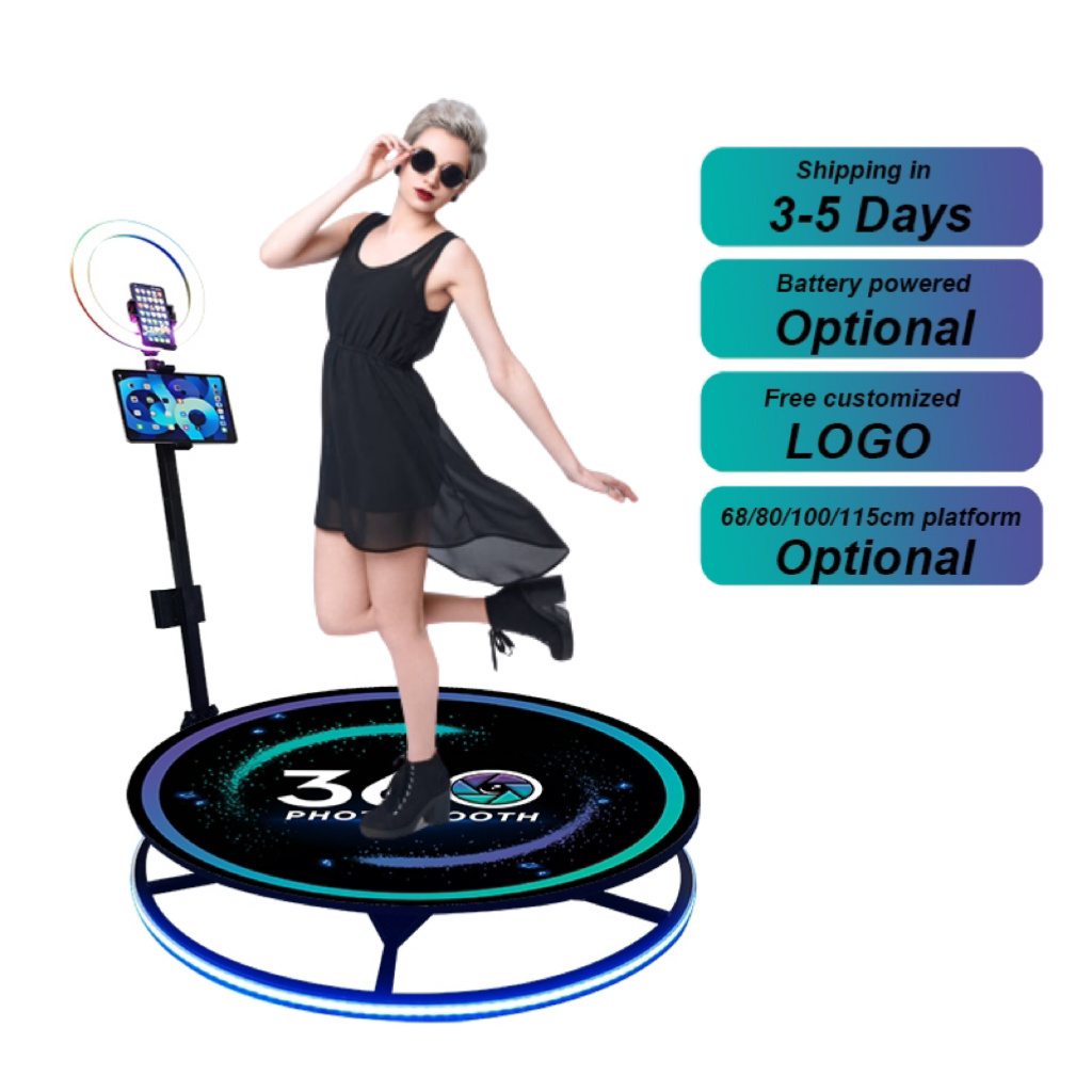 Usa Warehouse New Portable Selfie 360 Spinner Degree Platform Business Photo Booth Camera Vending Machine Video Booth