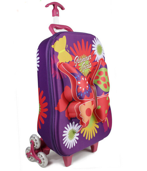 3D EVA Trolley Bag for Kids Child school trolley bag