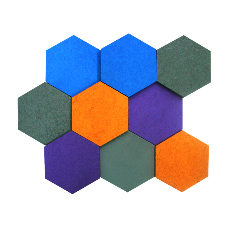 Soundproof 24mm Pet Acoustic Panels Acoustic Hexagon For Wall Covering and Ceiling 100% Polyester PET felt panel