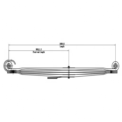 Parabolic leaf springs are used for the front leaf springs of Mercedes-Benz trucks automotive parts suspension accessories BZ960