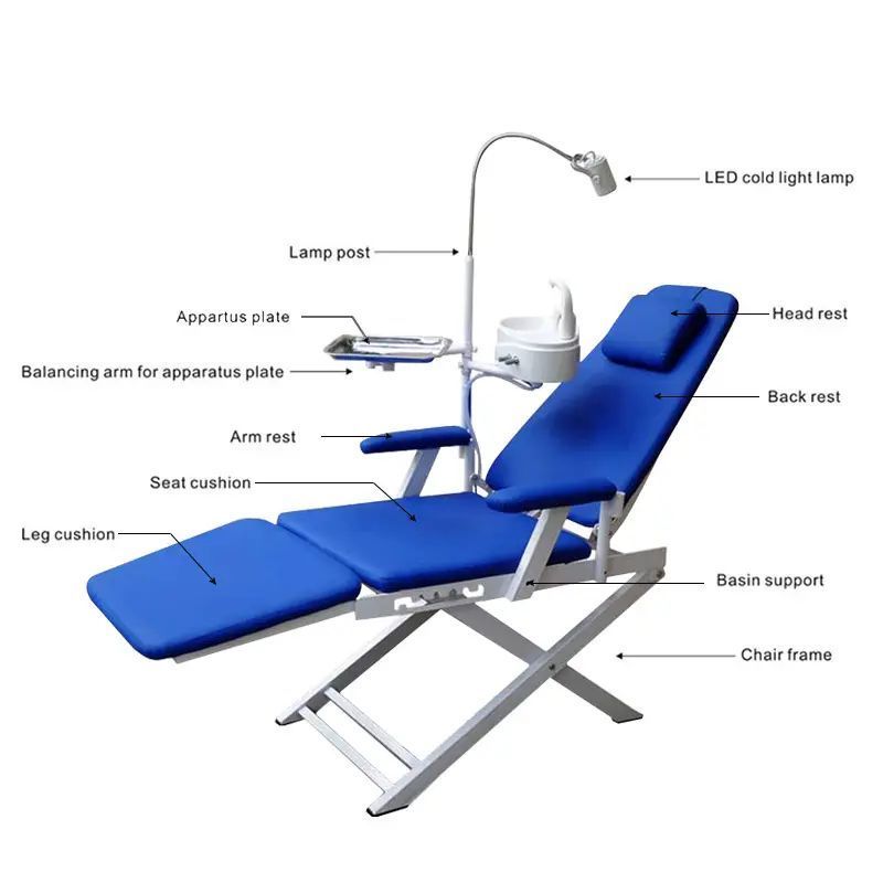 2024 New Dental Chair unit with ce,iso high quality portable dental chair foldable portable dental chair