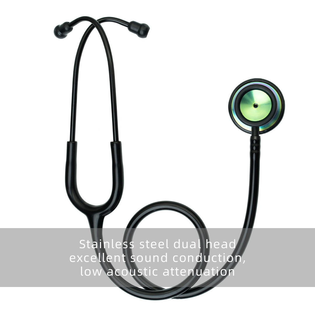 HONSUN Wholesale HS-30J Premium Dual Head Black Rose Gold Pink Precordial Id Order Stethoscope