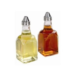 Tabletop Oil and Vinegar Cruet Glass Bottle Cruets Dispenser/Vinegar and Oil Dispenser with Stainless Steel Spout