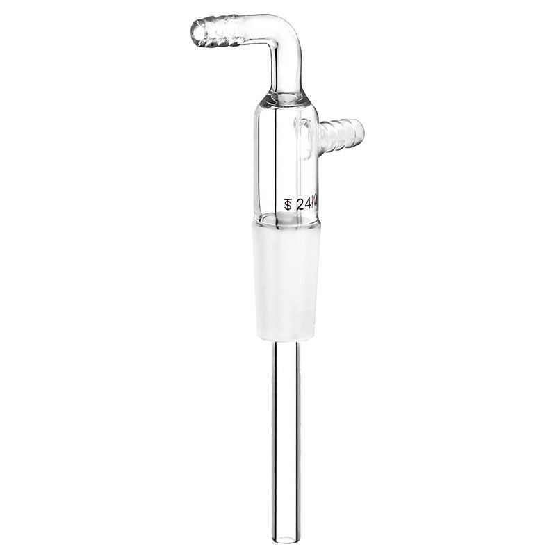 Borosilicate glass Glass Vacuum Cold Trap Bubbler with 24/40 Inner Adapter Borosilicate Glass Thick Wall Adapter