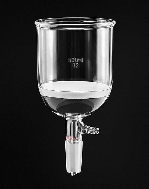 Chemistry lab Borosilicate Glass High Quality Vacuum Fritted Disc Buchner Suction Filter Funnel with Glass Perforated Plate