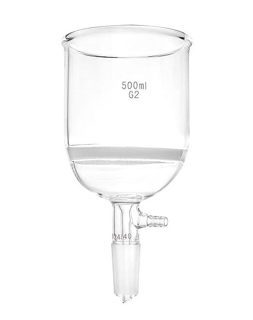 Chemistry lab Borosilicate Glass High Quality Vacuum Fritted Disc Buchner Suction Filter Funnel with Glass Perforated Plate