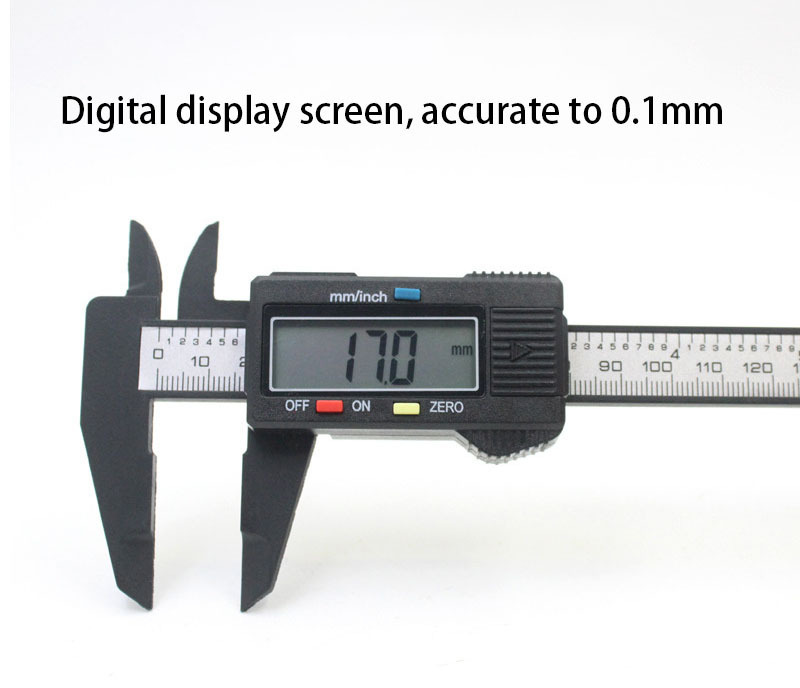 High precision plastic carbon fiber insize digital 150mm thumb electric dial stainless steel sliding electronic vernier caliper