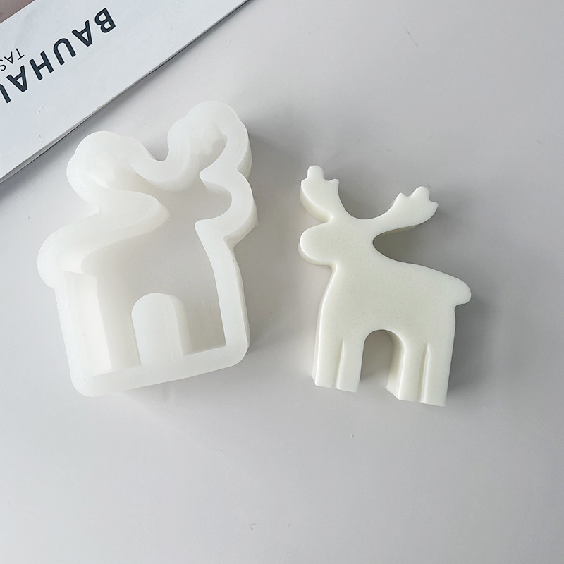 Jiahuimei Christmas candle decorations silicone mold DIY Christmas Cookie Candy silicone baking mold