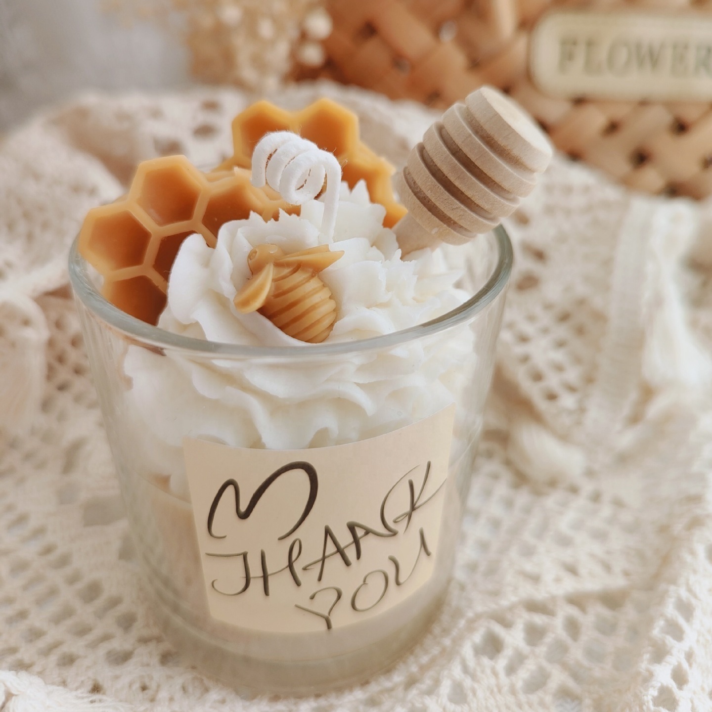 2024 Unique Creative DIY Soy Wax Simulated Cute Ice Cream Cone Dessert Candle With Glass For Decoration Gift