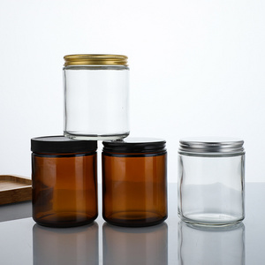 High Quality Bulk Thick Religious Plain Candle Glass Jars Container To Make Soy Wax Candles Oem