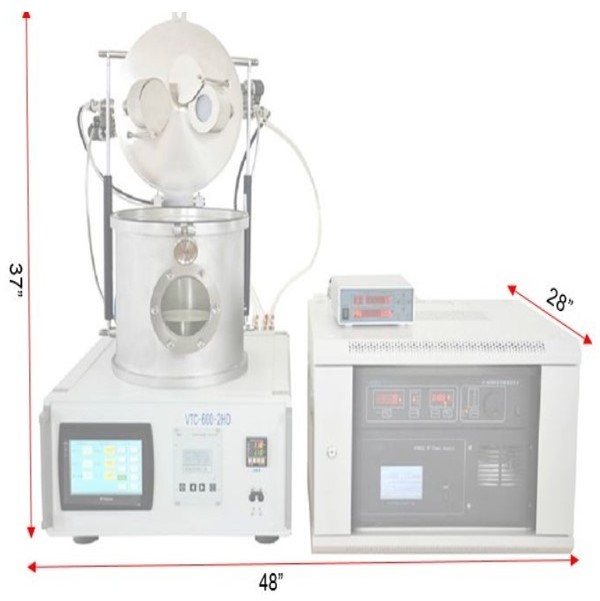 three heads plasma sputtering coater in the glovebox with a gas purification system ( O2 & H2O < 1 ppm)- VTC-600-3HD-GB