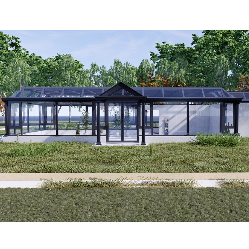 Modern design aluminium outdoor glass sun house glass garden sunroom house