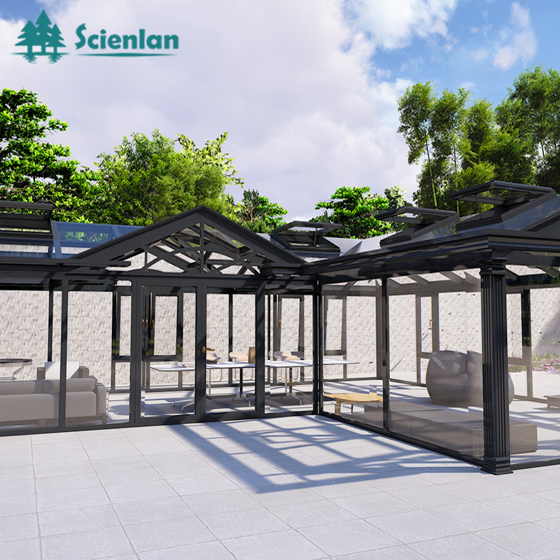 China latest design prefab glass room sunroom for solarium free standing sunroom Greenhouse sunrooms & glass houses