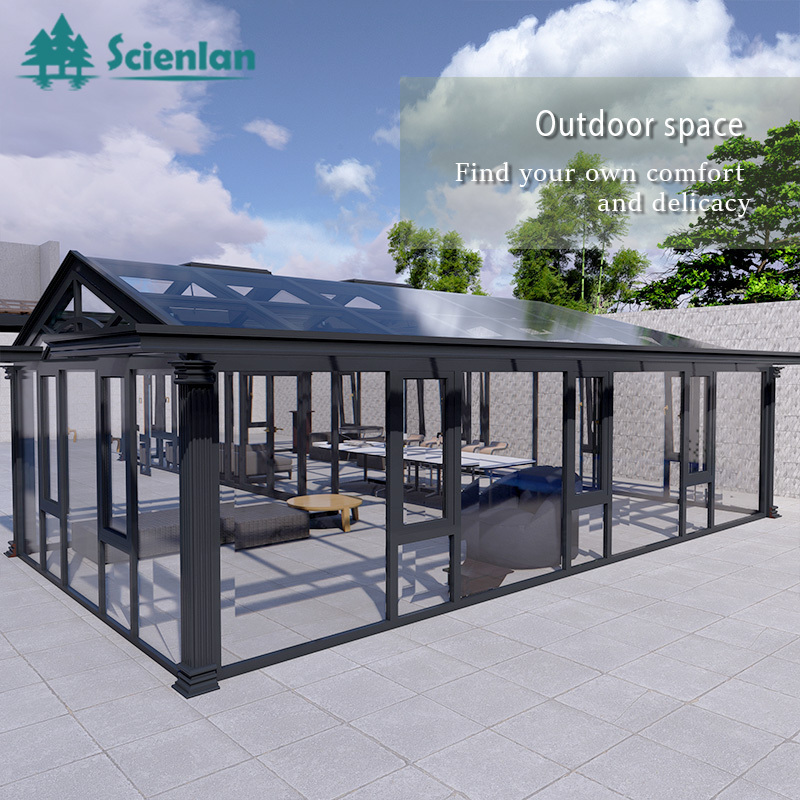 China latest design prefab glass room sunroom for solarium free standing sunroom Greenhouse sunrooms & glass houses