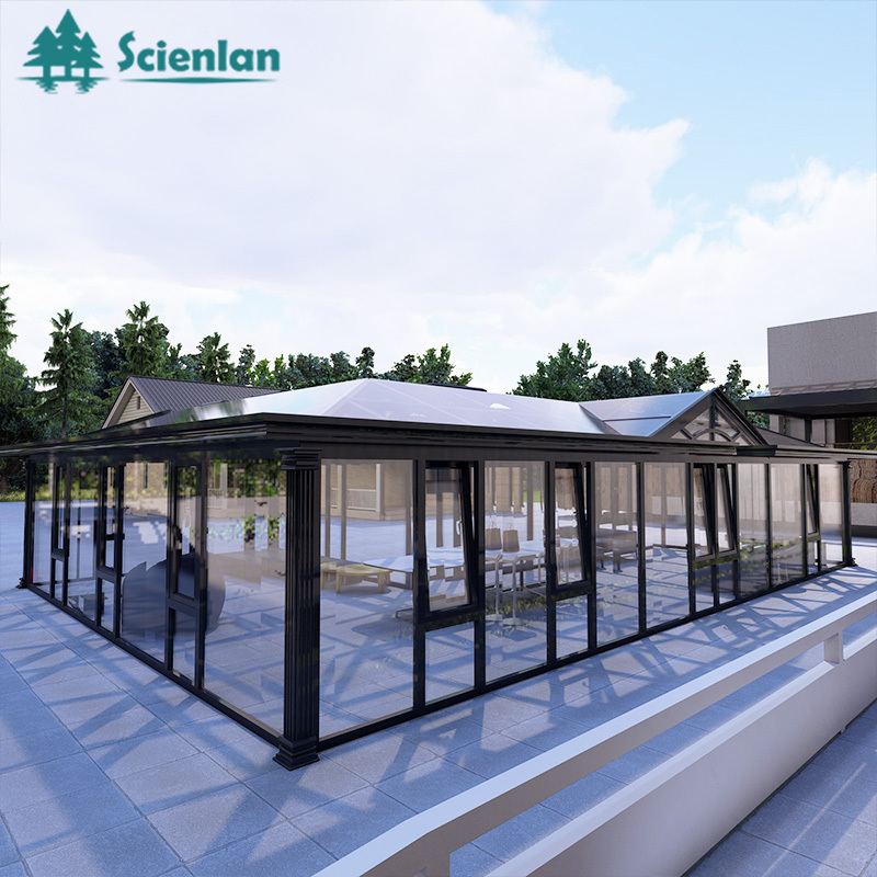 China latest design prefab glass room sunroom for solarium free standing sunroom Greenhouse sunrooms & glass houses