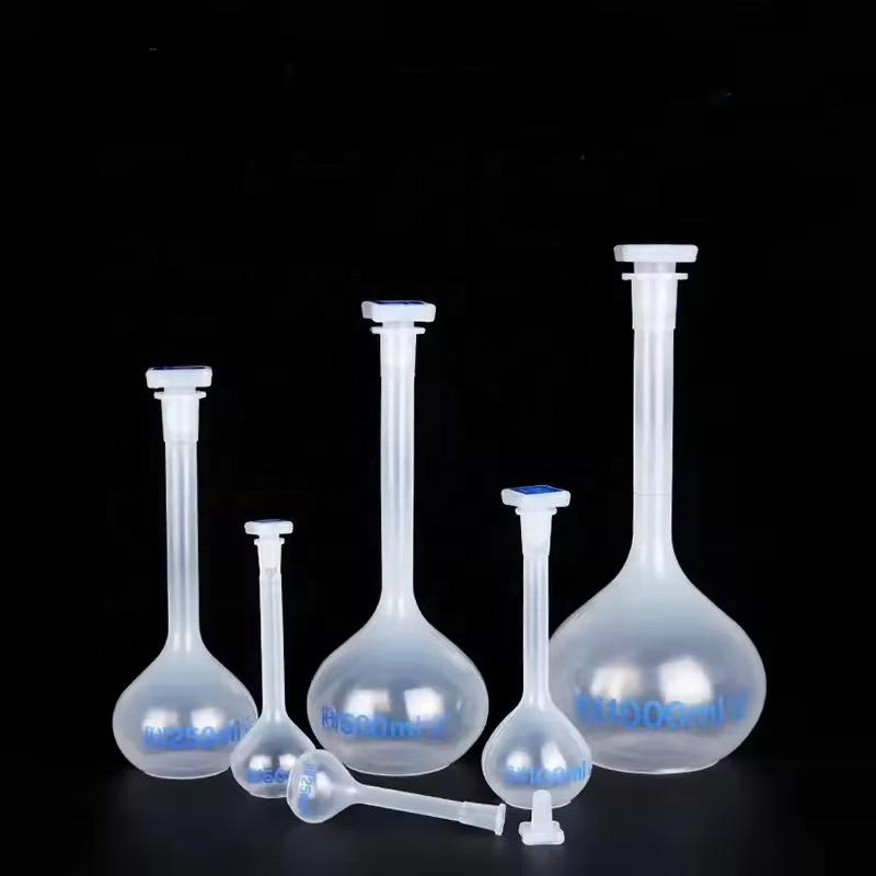 Lab Plasticware Plastic volumetric flask for teaching 10 25ml 50 100 250 500ml 1l lab Plastic Volumetric Flask With Stopper