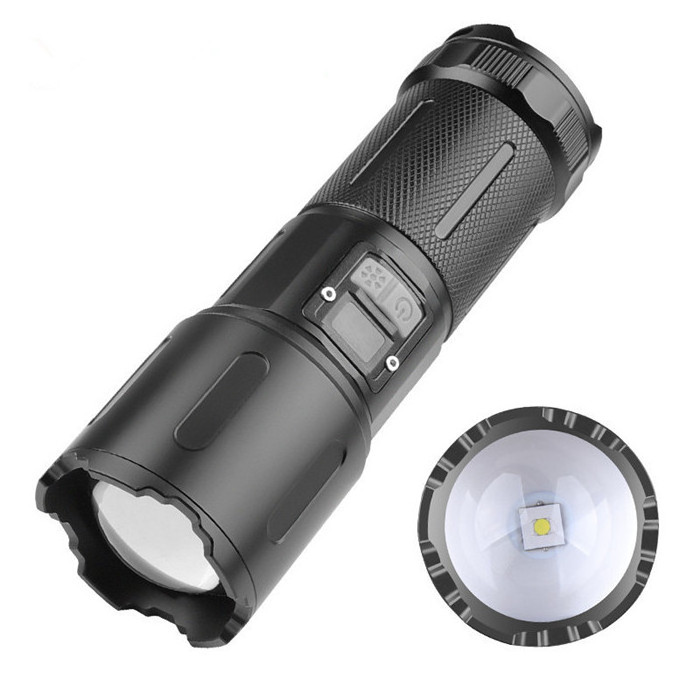 Super Bright 30W LED White Laser Flashlight 1500M Powerful Torch Rechargeable Tactical led Flashlight with Safety warming light