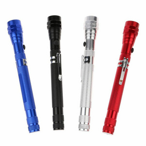 Multi-function Magnetic Pick up Tool Led work Light Telescoping Flexible Magnet Pick Up Gadget Tool flashlight