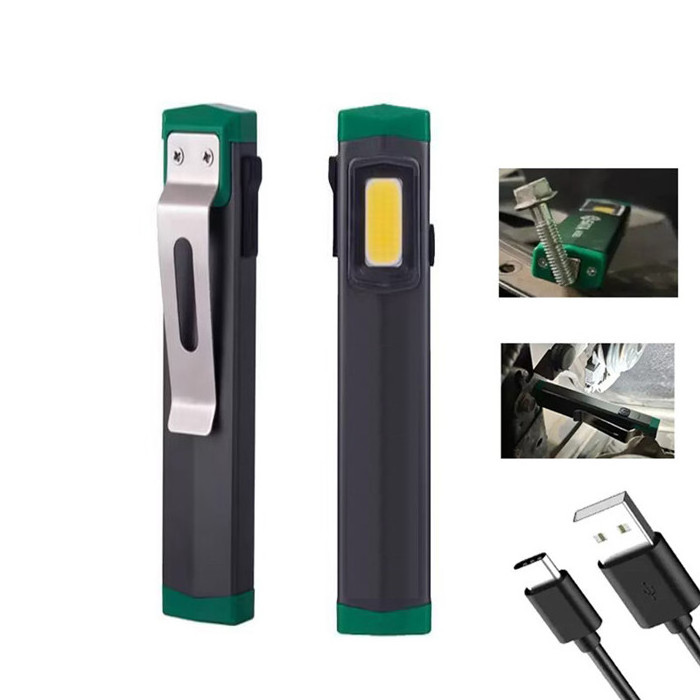 EDC COB LED Work Light USB Rechargeable Pocket Led Flashlight Magnetic work Pen Inspection Light For Repairing Emergency