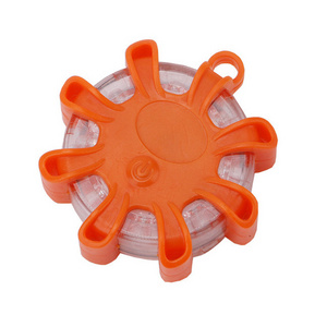 Portable Mini 8 Led Emergency Safety Road Flare Flashing Magnetic Rotary Traffic Warning Light For Emergency