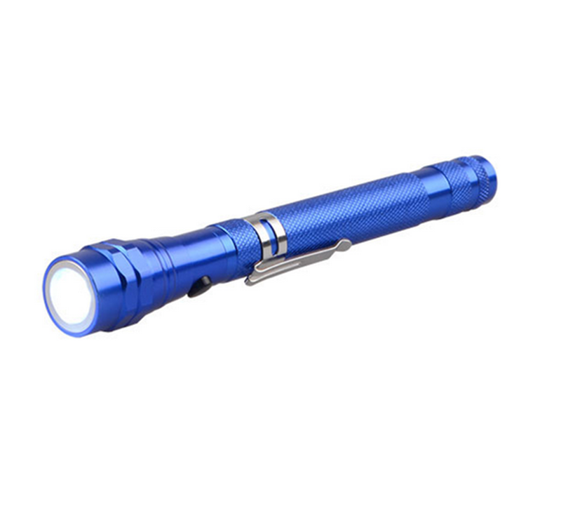 Magnetic 3 led pocket flashlight Aluminum Flexible Telescopic pick up tool Work led Light