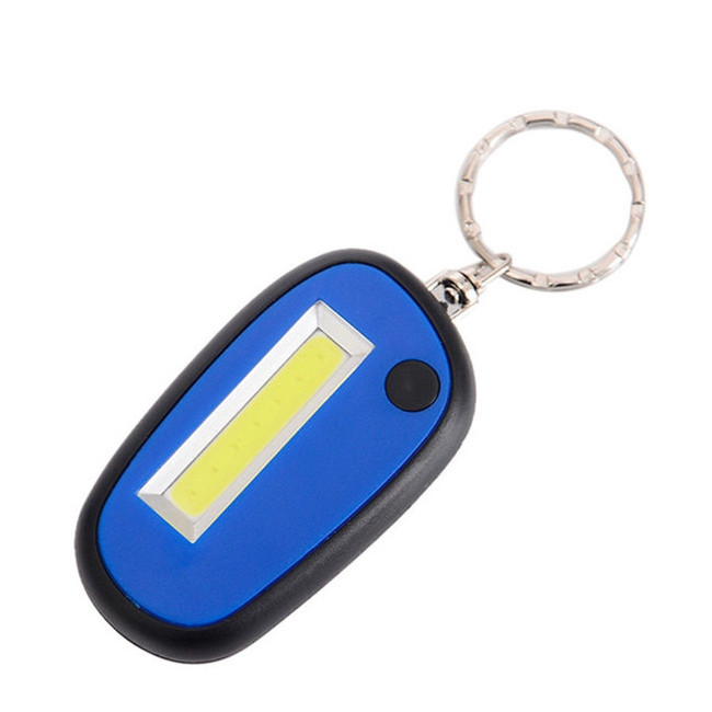 Wholesale COB LED Keychain Torches Flat flashlight Lightweight Backpack Emergency Light Portable Mini Pocket Keyring Flashlights