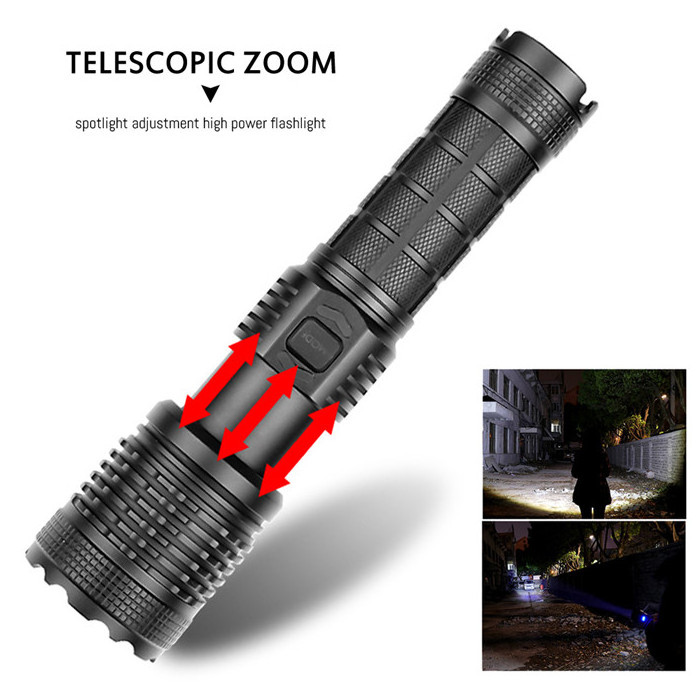 USB Rechargeable LED Flashlight Xhp70 5 Lighting modes zoomable led torch lamp Powerful High beam Hunting LED Flashlight