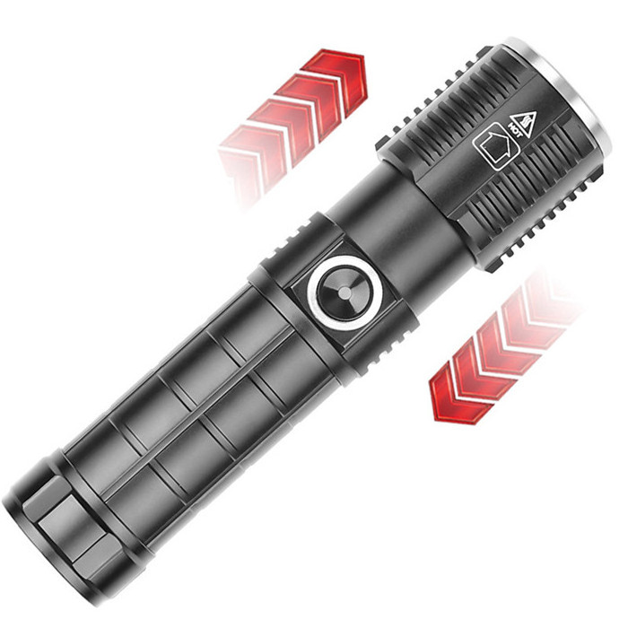 Most Powerful XHP50 Led Flashlight USB Rechargeable 26650/18650 Battery Led Torch Telescopic Zoomable Led Flashlight 18650 60