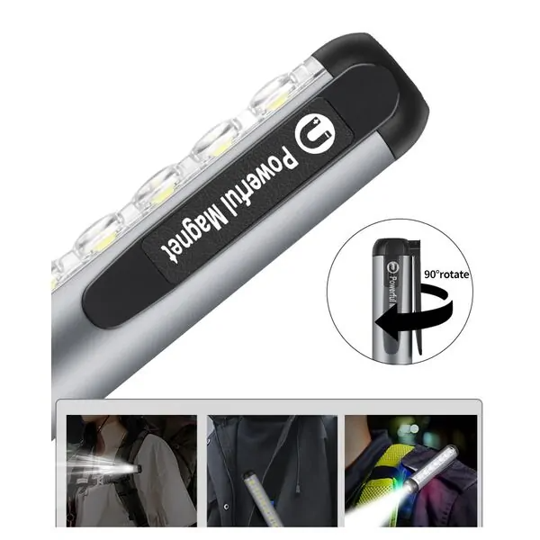 2023 Pocket Small LED Pen Flashlight torches Strong Torch Light Super Bright Magnet Rechargeable LED EDC Mini Flashlight