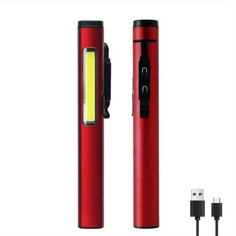 Rechargeable LED Pen Flashlight with Magnet - Lightweight, Waterproof, and Portable for Inspection, Work, and Emergencies