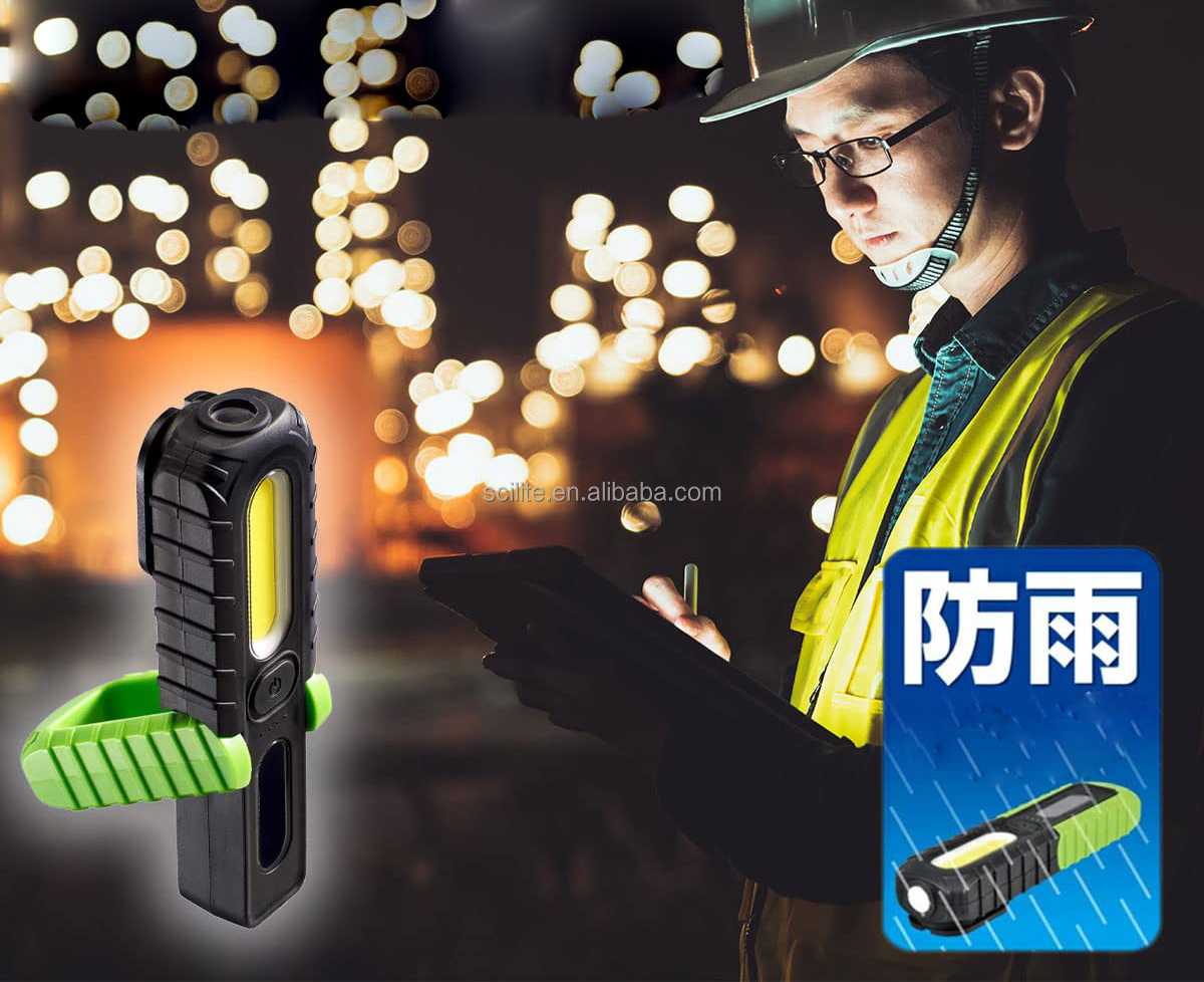 300lm Swivel LED Worklight Flashlight Hand Work Light Lamp Portable Magnetic Cordless Inspection Light for car repair