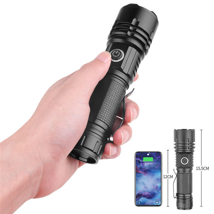 Rechargeable LED Flashlight 1000 Lumen XHP70 Super Bright Handheld led Flashlight Emergency pocket Zoomable led torch