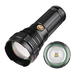 Long-Range handheld 30W White LED Flashlight Torch Type-C Rechargeable Zoomable LED Torch Portable Powerful LED Search Spotlight