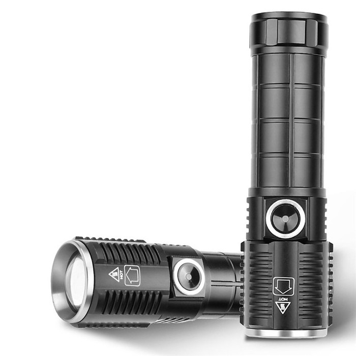 Most Powerful XHP50 Led Flashlight USB Rechargeable 26650/18650 Battery Led Torch Telescopic Zoomable Led Flashlight 18650 60