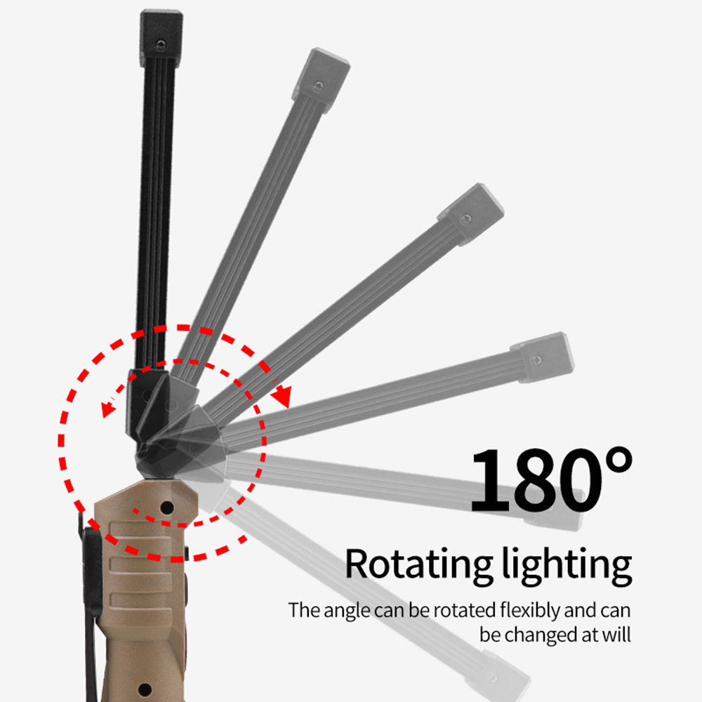 Waterproof Portable LED Work Light 180 Degree Adjustable Handle Work Light for Mechanic, Repair, Camping, Emergency BBQ