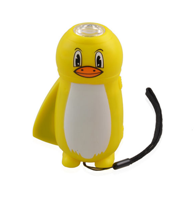 Portable Cute Animal Shape LED Flashlight Promotional Mini Kids Flashlight torch Hand-Press LED Torch