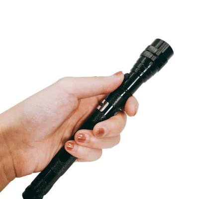 Pick Up Tool 3 LED Flexible Inspection Telescopic Aluminum Flashlight with Magnet