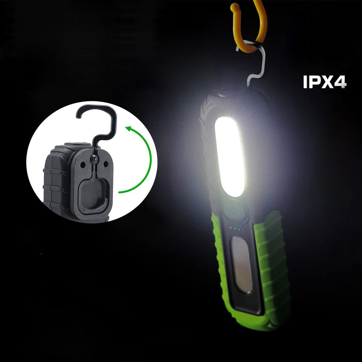 300lm Swivel LED Worklight Flashlight Hand Work Light Lamp Portable Magnetic Cordless Inspection Light for car repair