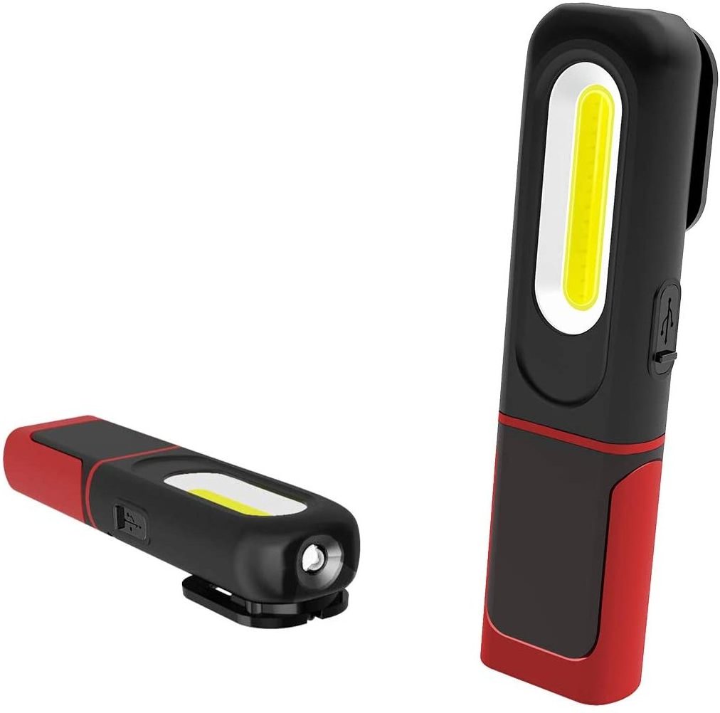 Rechargeable COB Work Light Portable  360 Rotation Led Flashlight With Magnetic Base Led Work Lamp For Car Repair Garag Camping