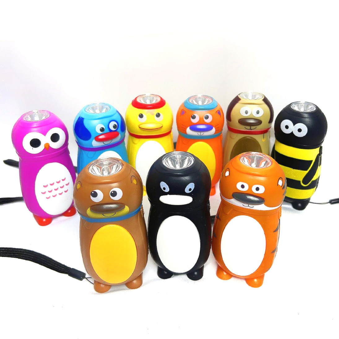 Mini Best Hand Crank Generator Animal Shape Dynamo Flashlight Torch Light,Emergency Wind Up Dynamo led Kids Flashlight Torch