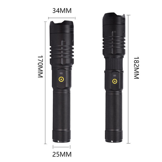 Super Bright XHP50 LED Flashlight IPX4 Waterproof Zoomable LED Torch Light Micro USB Rechargeable Pocket LED Tactical Flashlight