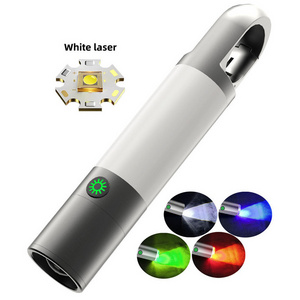 Powerful 10W Laser LED Flashlight Waterproof Camping Torch Light Type-C Rechargeable magnetic LED zoomable Flashlight for hiking