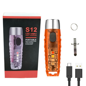 Rechargeable Keychain LED Flashlight Mini Pocket high quality 600 lumens torch Magnetic ST20 LED Warning lamp