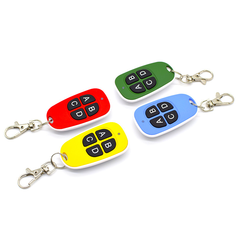 433.92Mhz Remote Emergency Door Opener Fixed Code Handheld Transmitter 1/2/3/4 Control Button Lighting Yellow/Red/Blue/Green