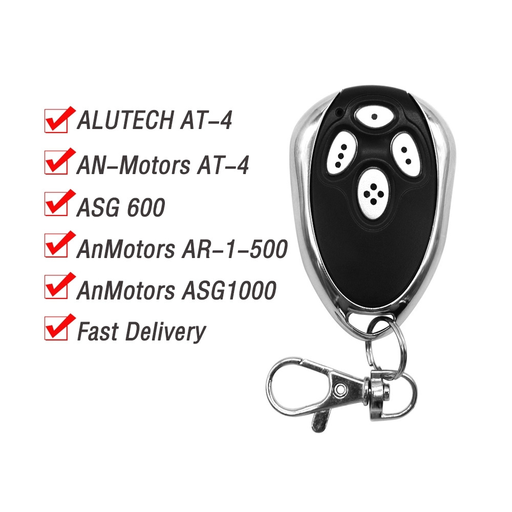 Alutech AT-4 Gate Control AN-Motors Garage Door Remote Control At 4 433MHz Remotes Controller Hand Transmitter Key Chain Barrier