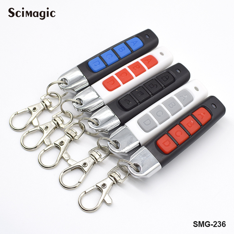 SMG-236 Multicolor 433MHz Smart Garage Door Remote Controller Controller Silicone Button Keychain 4 Button Wireless Switch